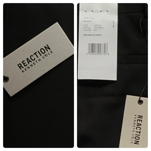 KENNETH COLE REACTION - “Ready Flex Slim-Fit” Suit Separate Pant 36X32 NWT - Picture 15 of 16